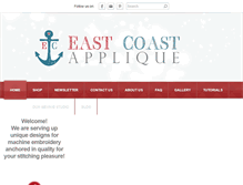 Tablet Screenshot of eastcoastapplique.com